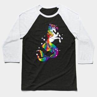 Unicorn Mermaid Mermicorn Baseball T-Shirt